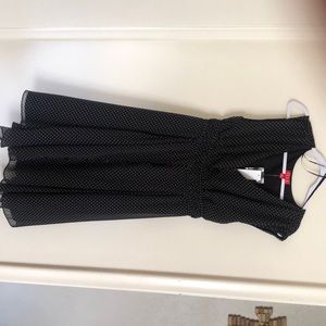 Elle black and white polka dress